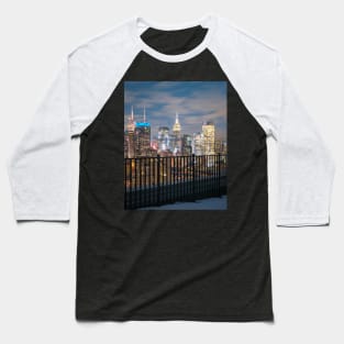 Manhattan Skykline View Baseball T-Shirt